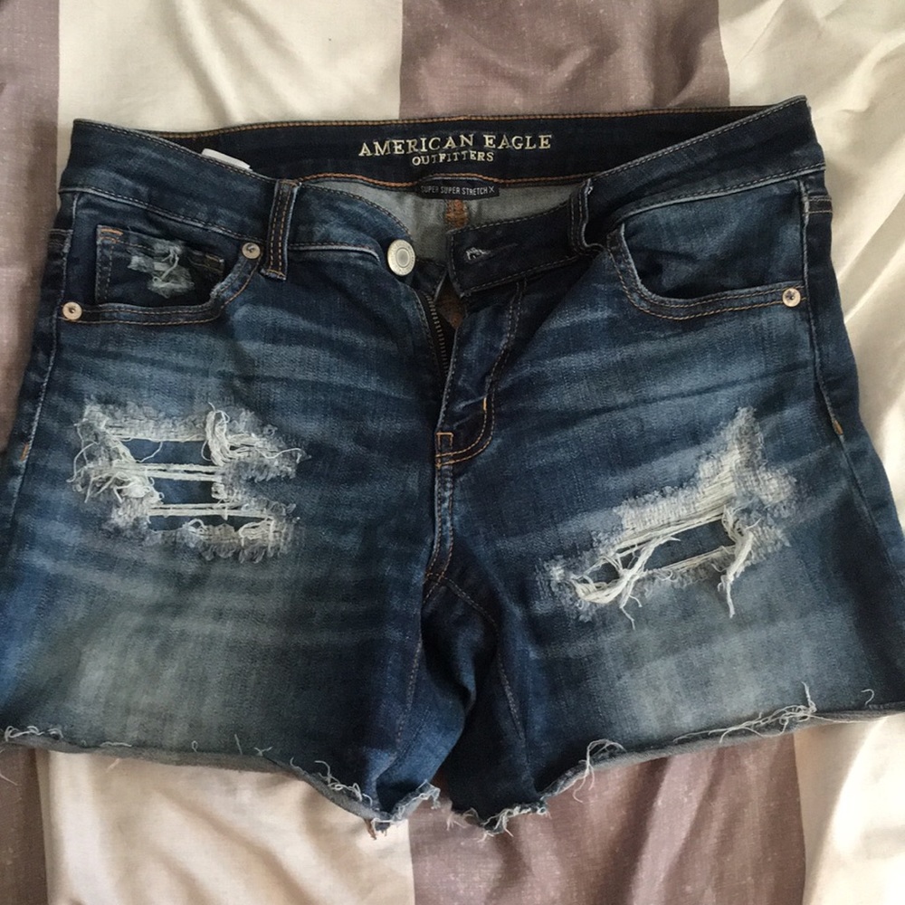 American eagle super stretch jean shorts